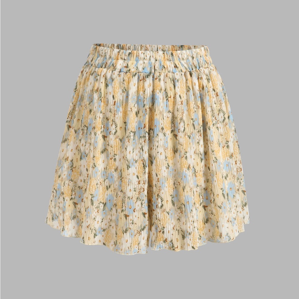 Summery floral mini skort